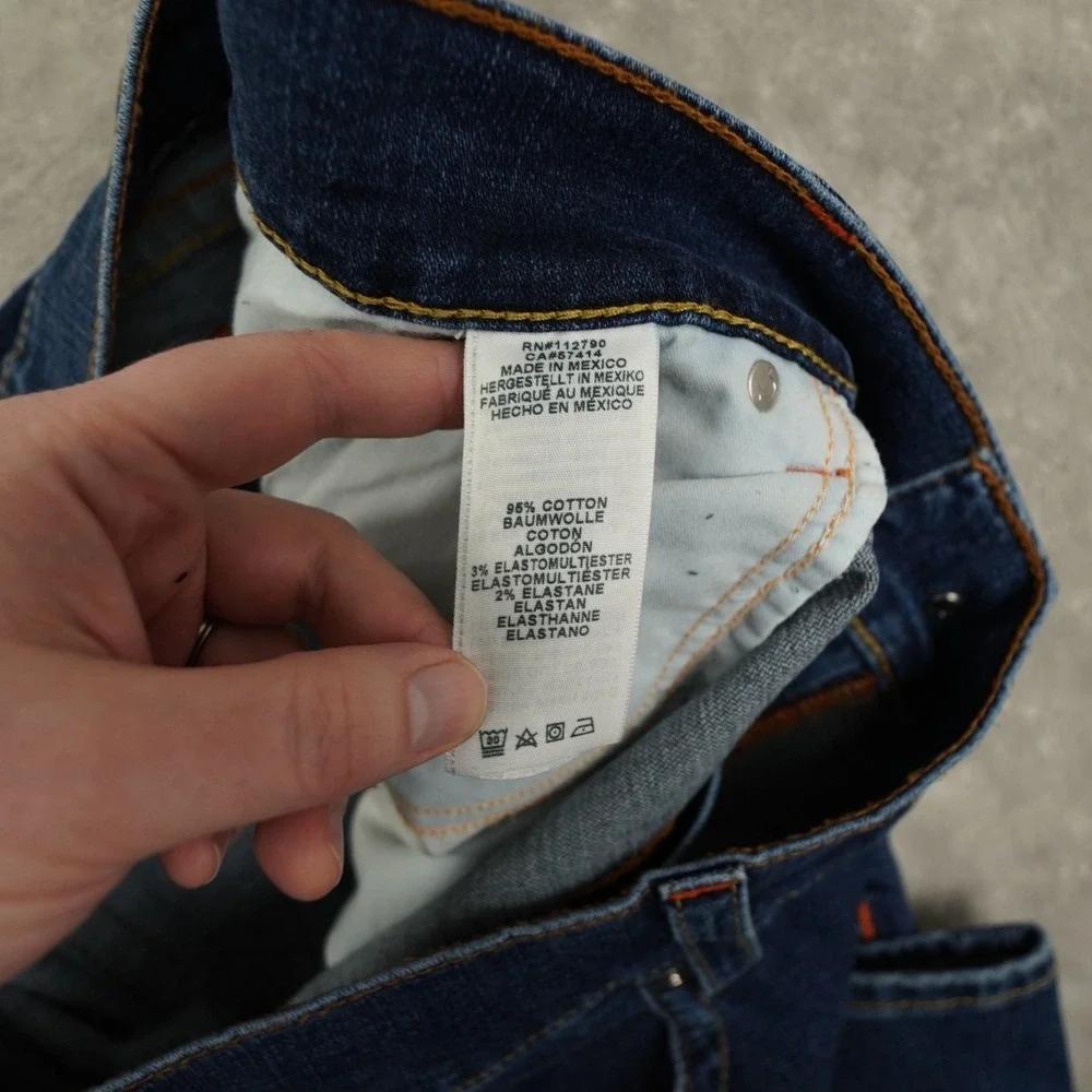 True Religion Geno‎ Relaxed Slim Fit Jeans Men's 46 Blue Dark Wash No Flap